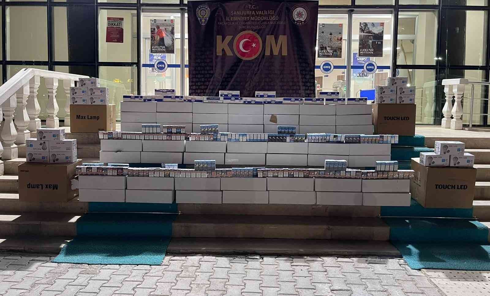 Şanlıurfa’da gümrük kaçağı ampul ele geçirildi